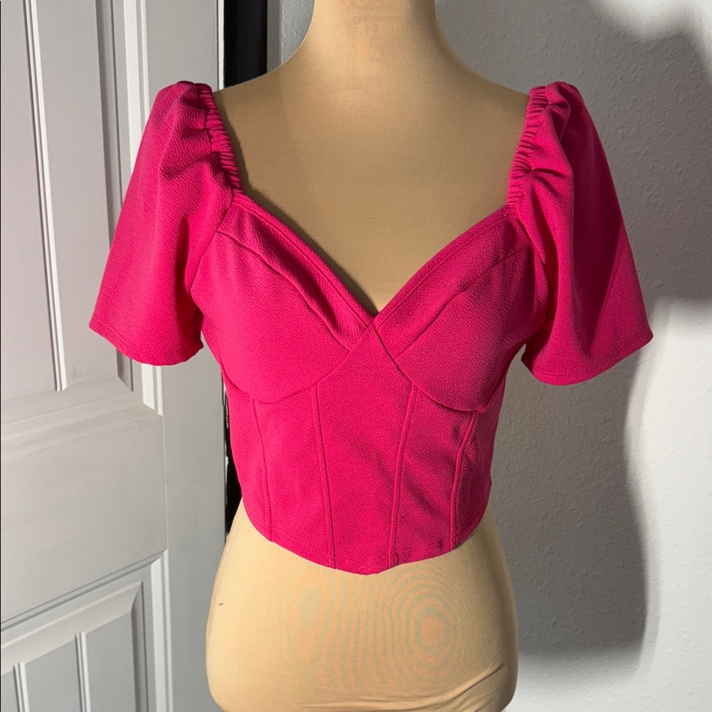 NWT Women's Pink Sweetheart Bustier Top